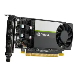 NVIDIA T1000 - Carte graphique - T1000 - 4 Go GDDR6 - PCIe 3.0 x16 profil bas - 4 x Mini DisplayPort (VCNT1000-PB)_3